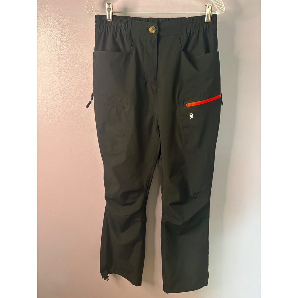 Little Donkey Andy Womens Hiking Pants Black Size M Elastic Waist Cargo Outdoor